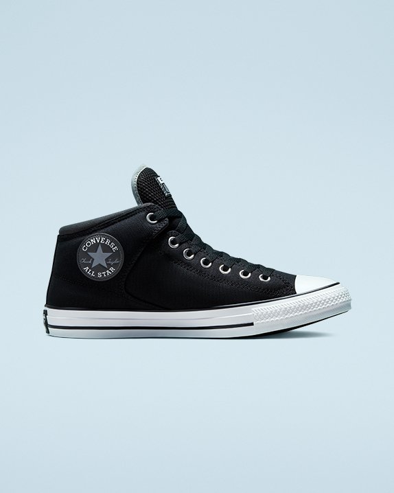 Converse Chuck Taylor All Star High Street Segeltuch Mid Schwarz | A98039X