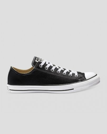 Converse Chuck Taylor All Star Klassische Leder Low Top Schwarz | A70061H