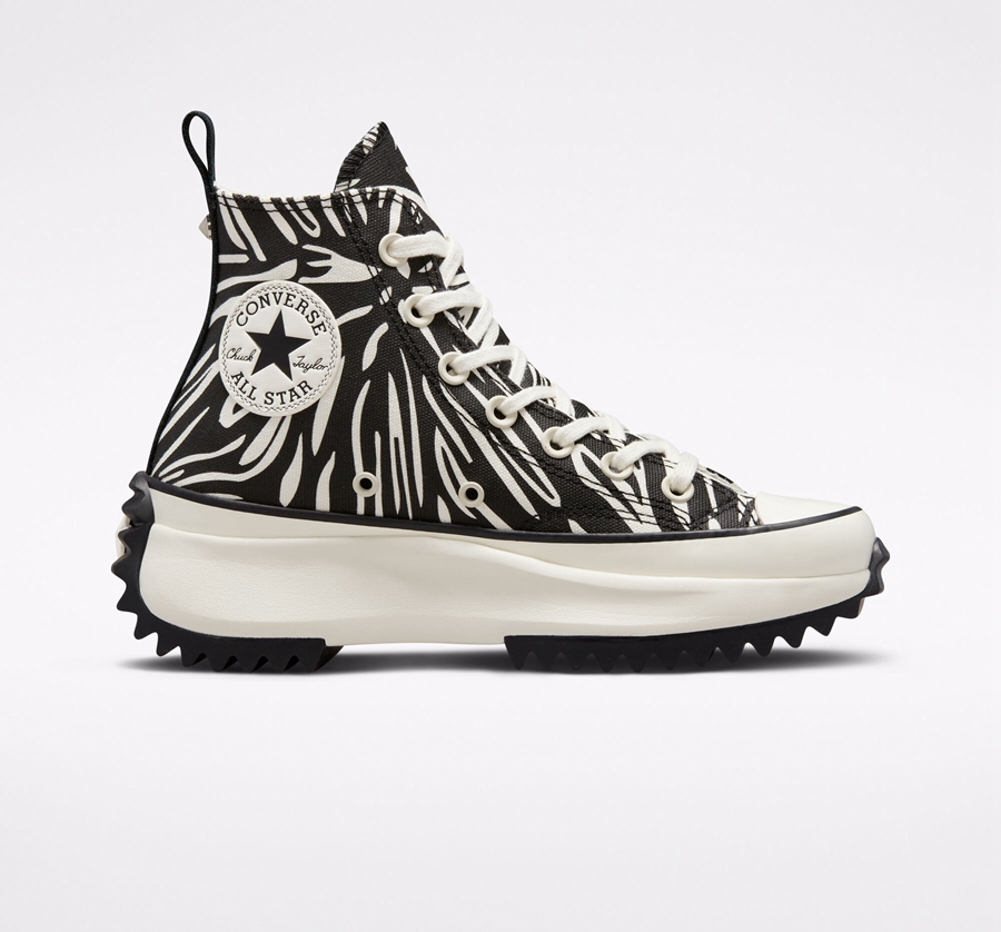 Converse Run Star Hike Plattform Animalier Schwarz | A63780V
