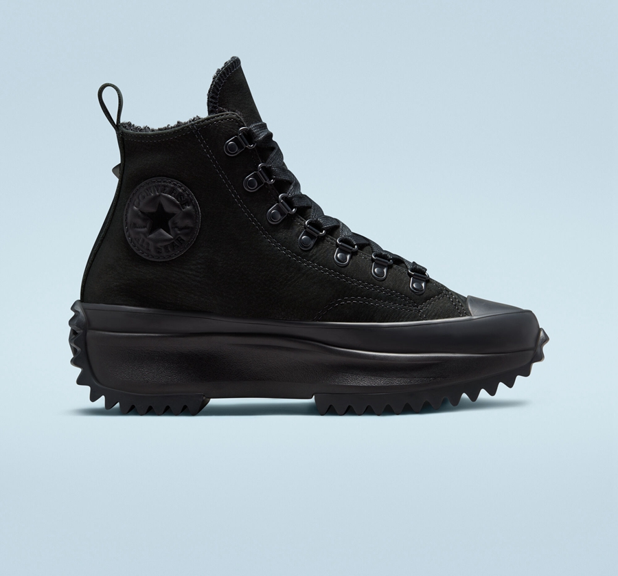 Converse Run Star Hike Plattform Monochrome Schwarz | A77667V