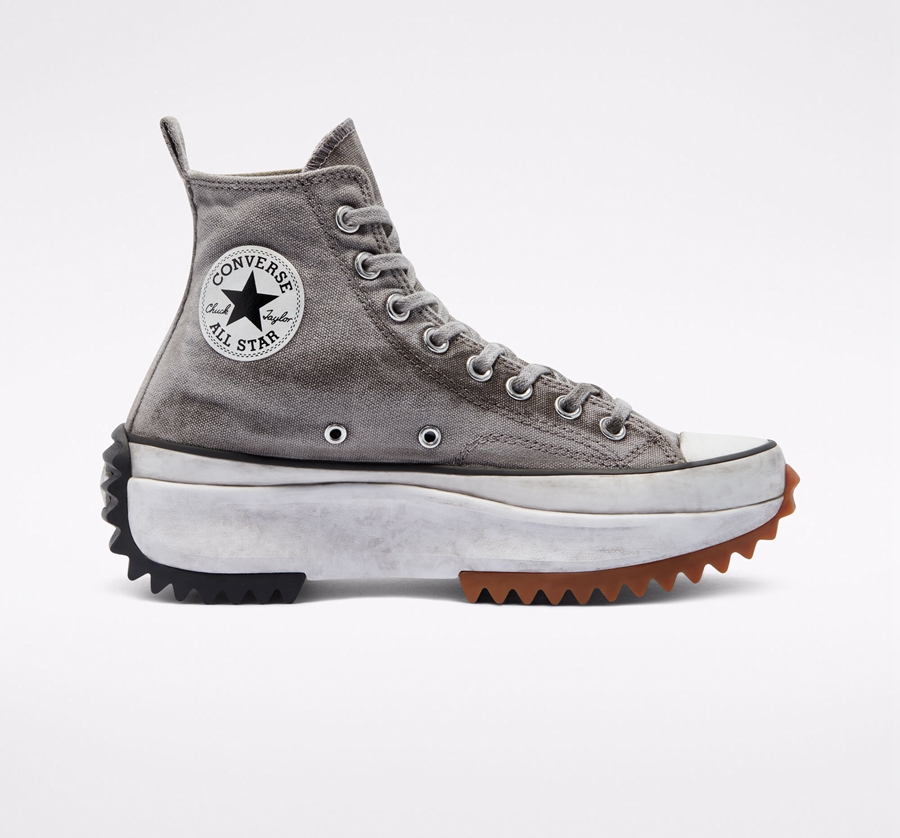 Converse Run Star Hike Plattform Smoked Segeltuch Grau | A81518X