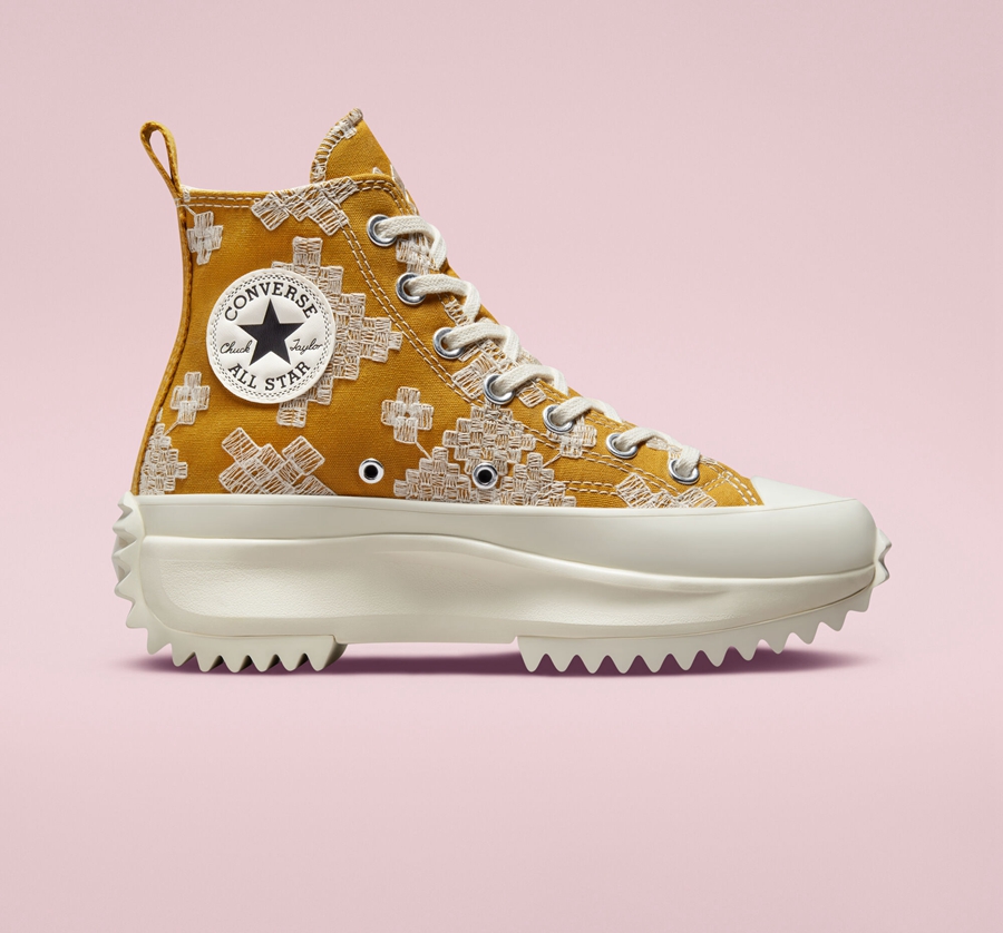 Converse Run Star Hike Plattform Tonal Embroidery Gelb | A04754V